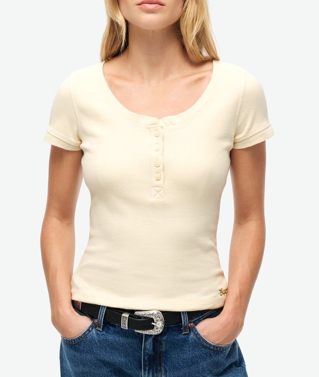 Superdry Essential Button Down Short Sleeve Top