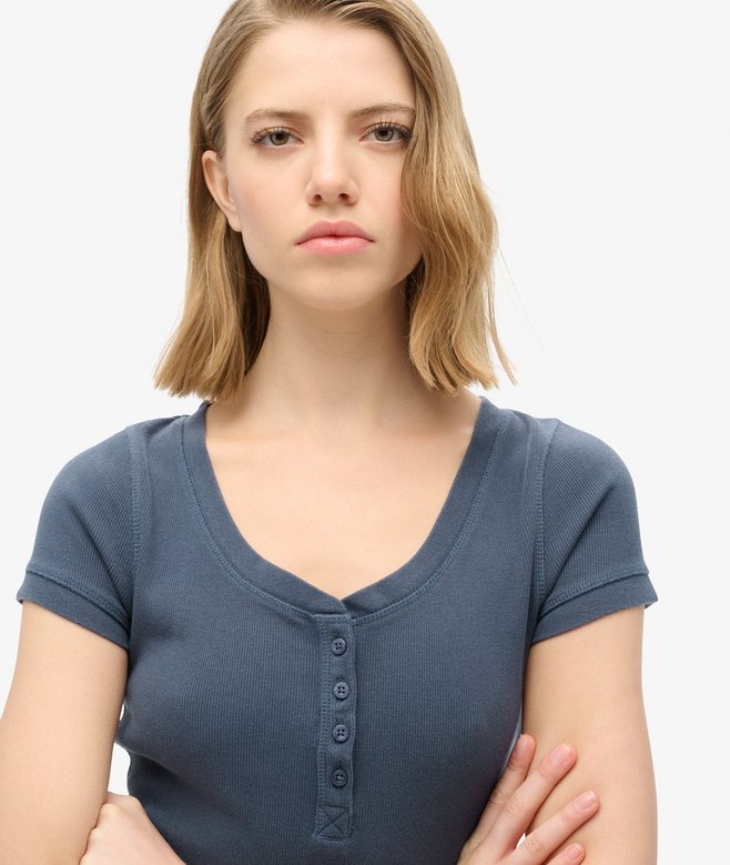 Superdry Essential Button Down Short Sleeve Top