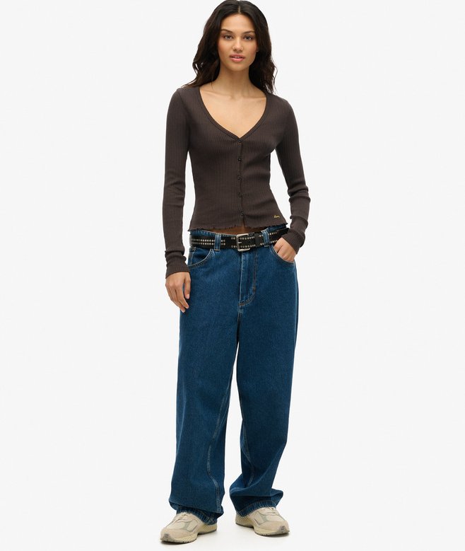 Superdry Essential Button Long Sleeve Top