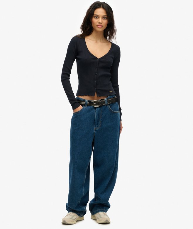 Superdry Essential Button Long Sleeve Top