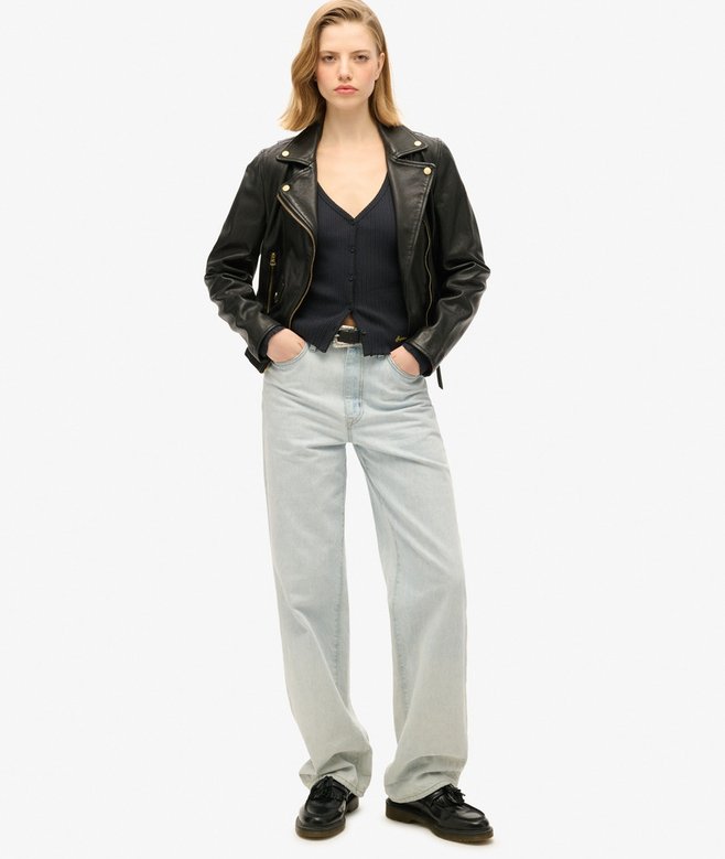 Superdry Essential Button Through Long Sleeve Top