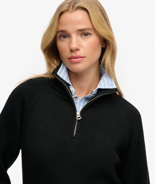 Superdry Essential Half Zip Knit Jumper