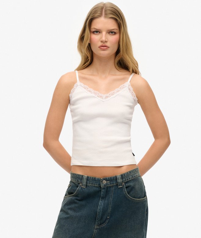 superdry Essential Lace Trim Cami Top