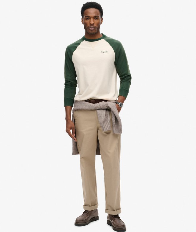 Superdry Essential Logo Baseball Long Sleeve Top