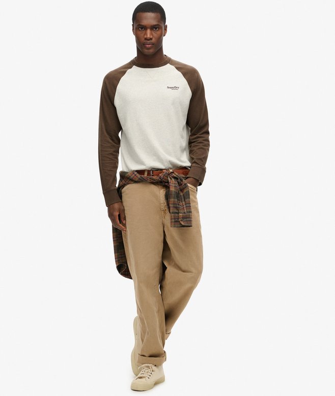 Superdry Essential Logo Baseball Long Sleeve Top