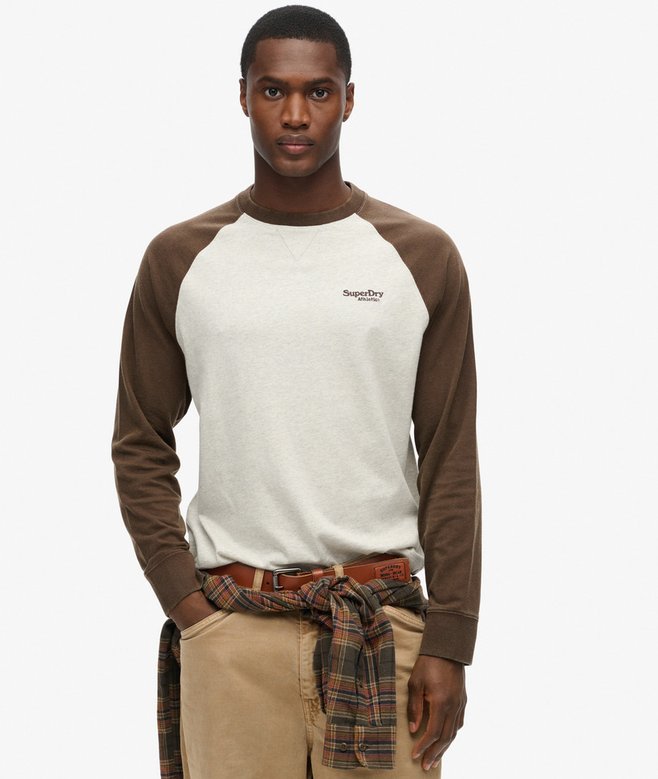 superdry Essential Logo Baseball Long Sleeve Top