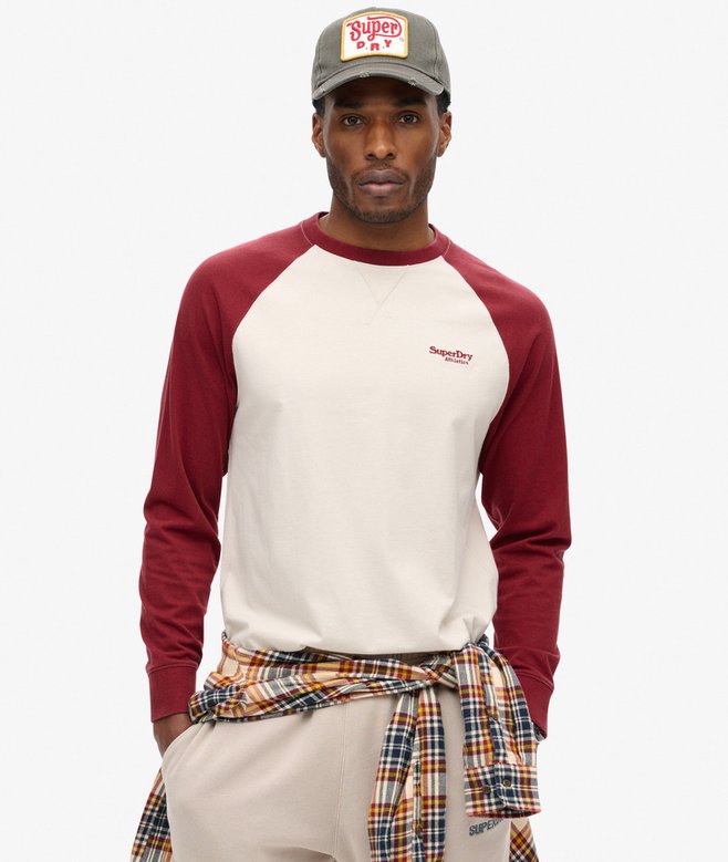 superdry Essential Logo Baseball Long Sleeve Top