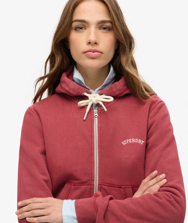 Superdry Essential Logo Cropped Zip Hoodie