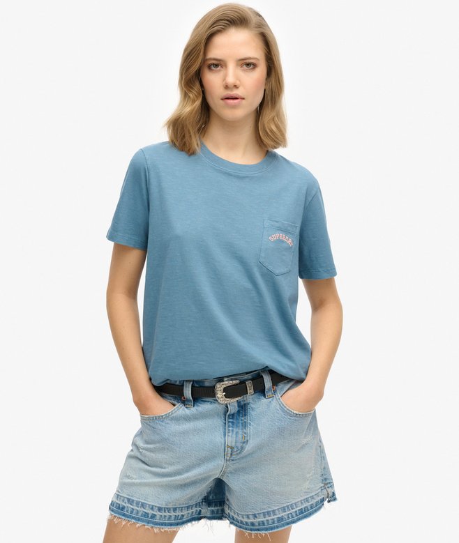 superdry Essential Logo Garment Dye Pocket T-Shirt