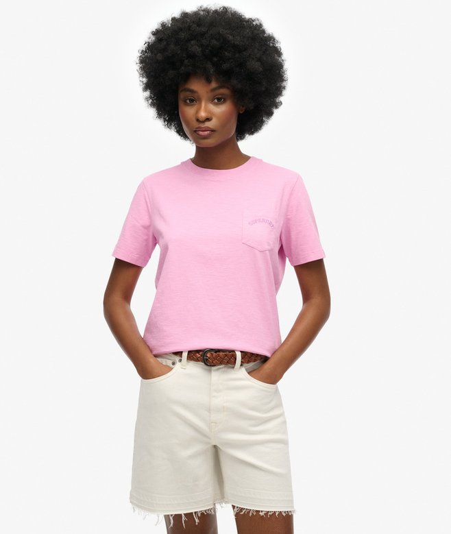 superdry Essential Logo Garment Dye Pocket T-Shirt