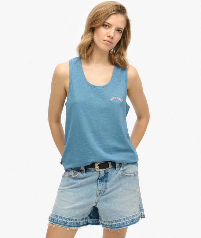 superdry Essential Logo Garment Dye Vest Top