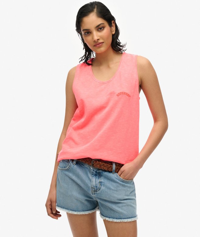 superdry Essential Logo Garment Dye Vest Top