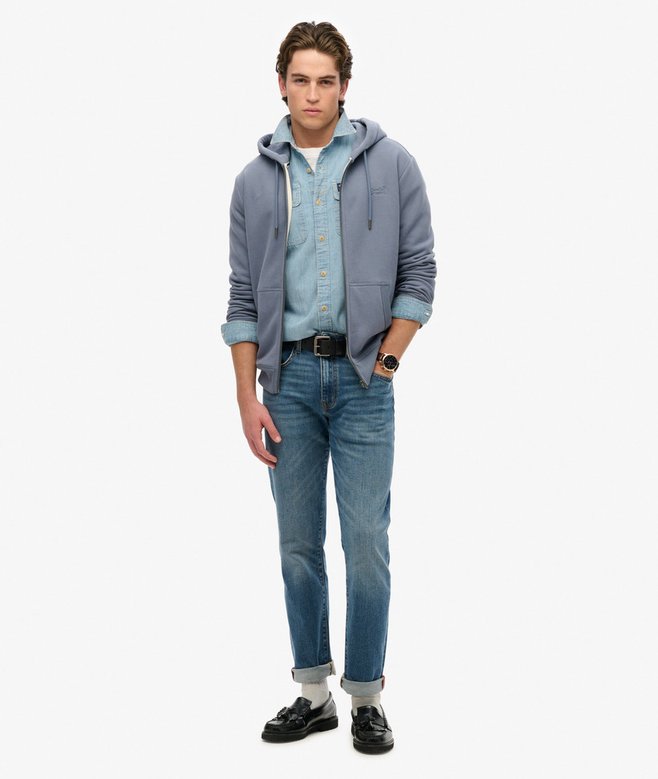 Superdry Essential Logo Half Brushed Zip Hoodie