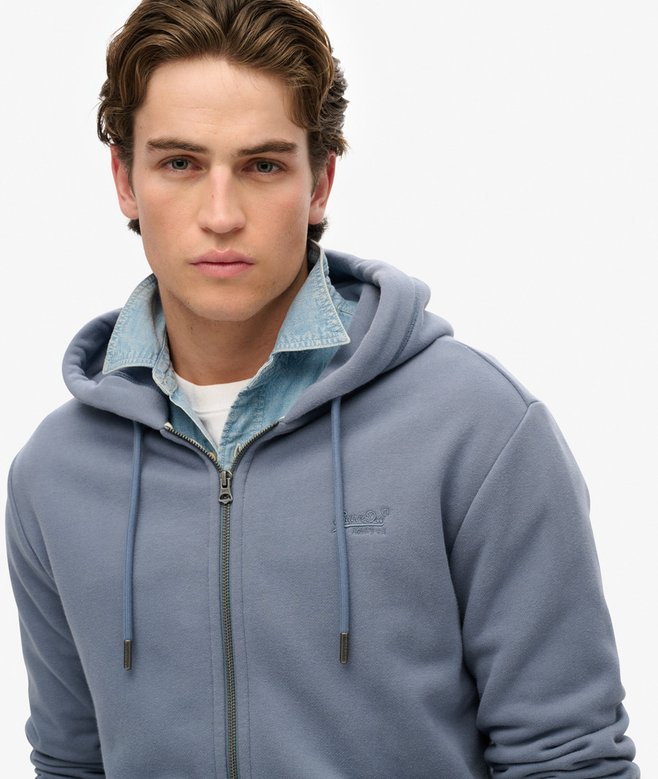 Superdry Essential Logo Half Brushed Zip Hoodie
