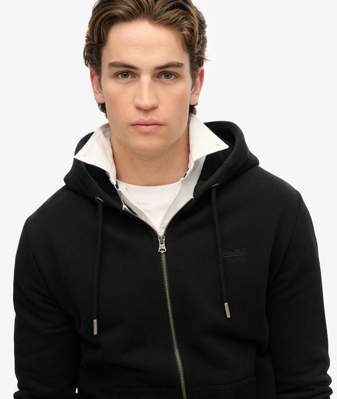 Superdry Essential Logo Half Brushed Zip Hoodie