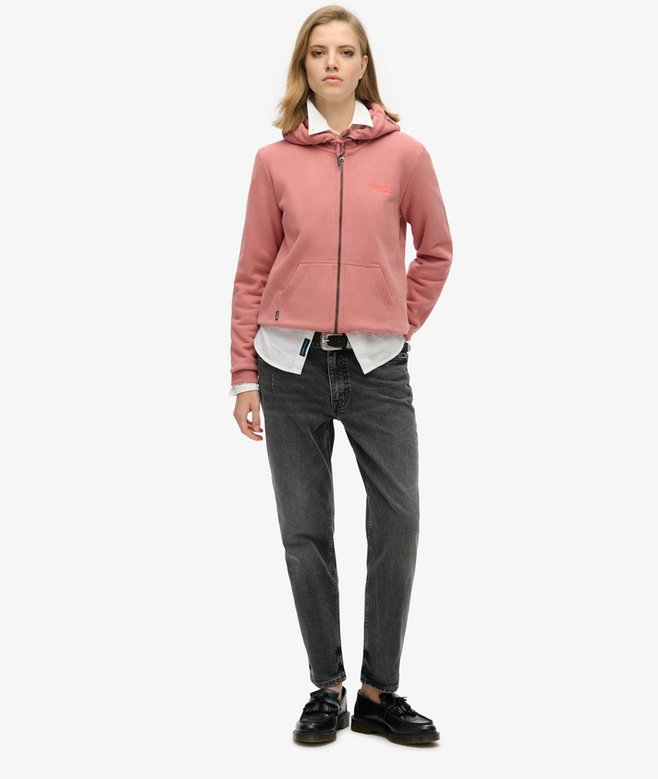 Superdry Essential Logo Half Brushed Zip Hoodie