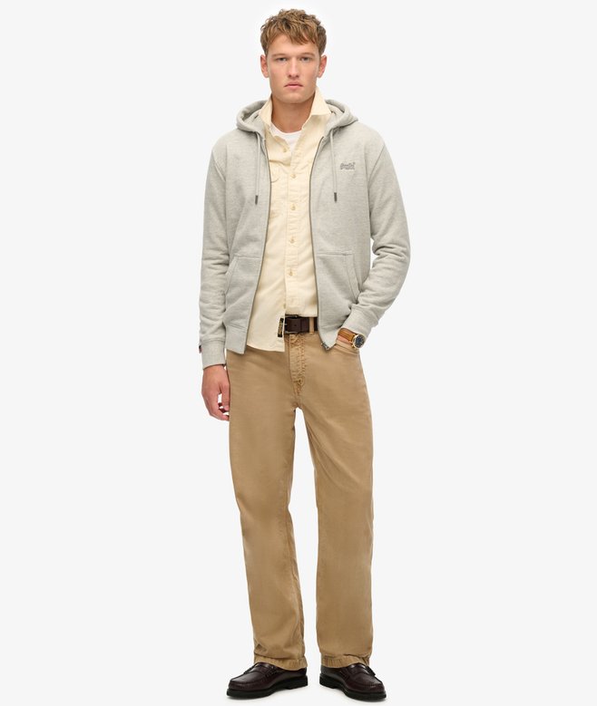 Superdry Essential Logo Half Brushed Zip Hoodie