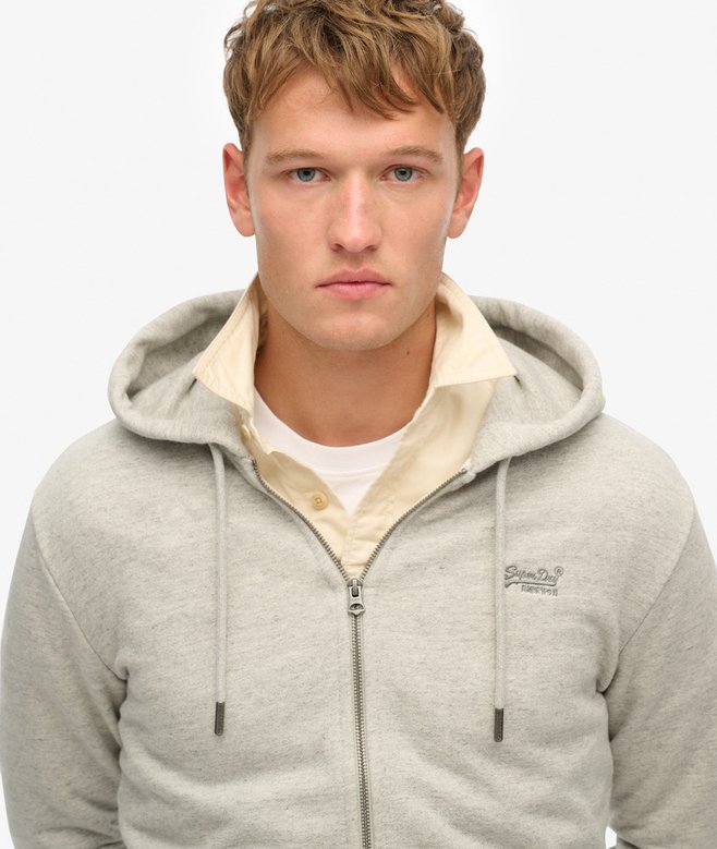 Superdry Essential Logo Half Brushed Zip Hoodie