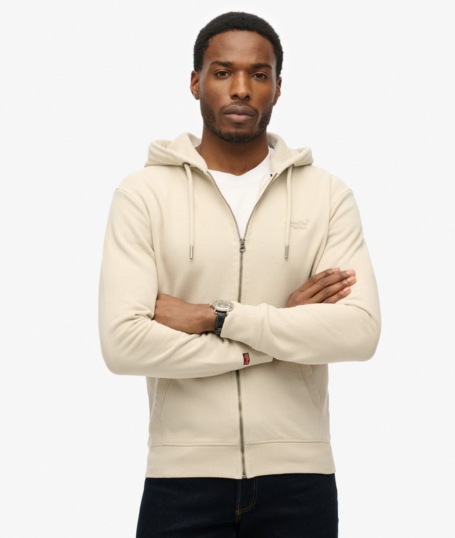 Superdry Essential Logo Half Brushed Zip Hoodie