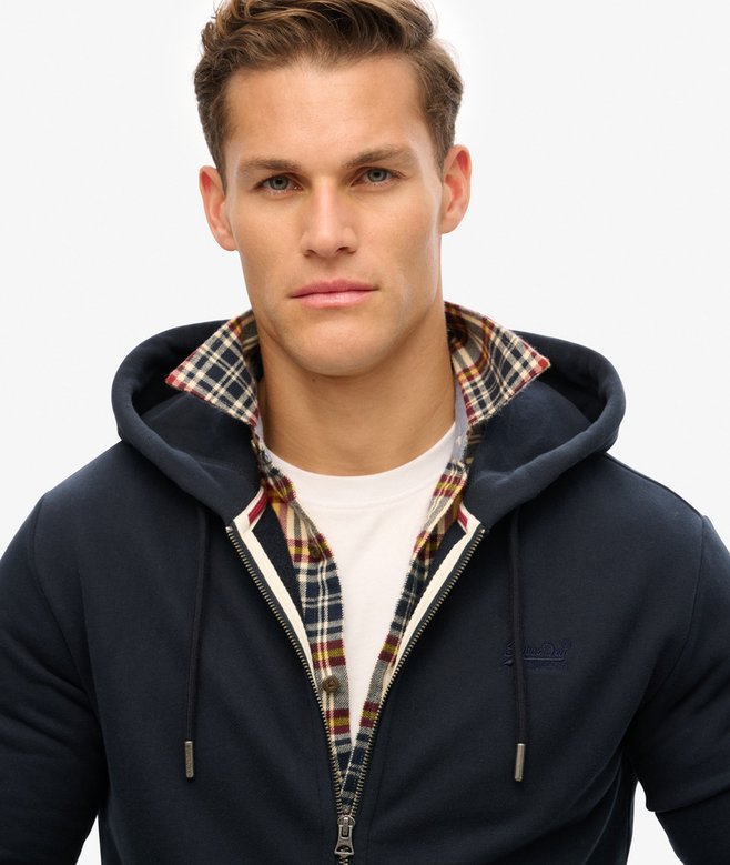 Superdry Essential Logo Half Brushed Zip Hoodie