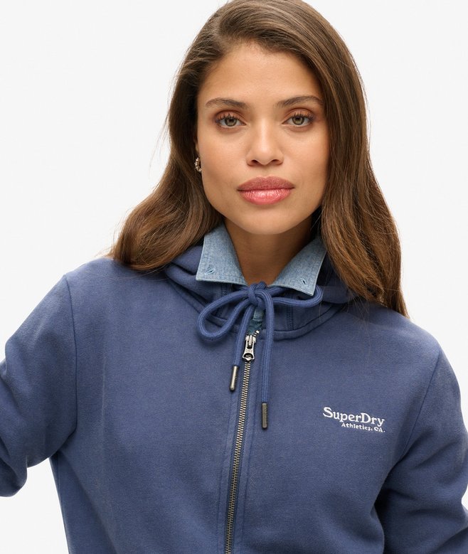 Superdry Essential Logo Half Brushed Zip Hoodie