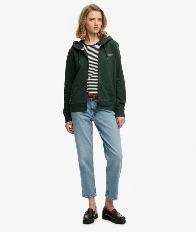 Superdry Essential Logo Half Brushed Zip Hoodie