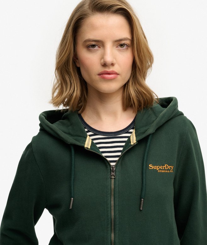 Superdry Essential Logo Half Brushed Zip Hoodie
