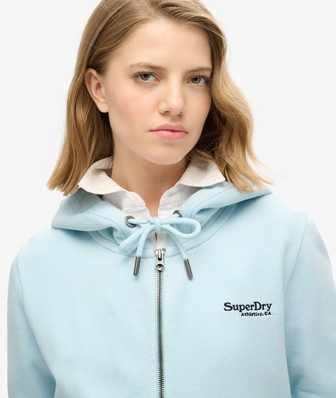 Superdry Essential Logo Half Brushed Zip Hoodie
