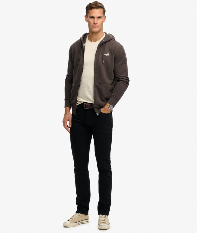 Superdry Essential Logo Half Brushed Zip Hoodie