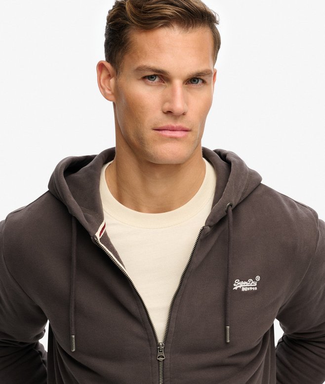 Superdry Essential Logo Half Brushed Zip Hoodie