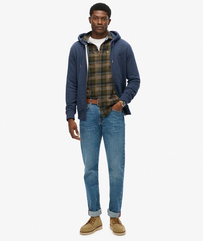 Superdry Essential Logo Half Brushed Zip Hoodie