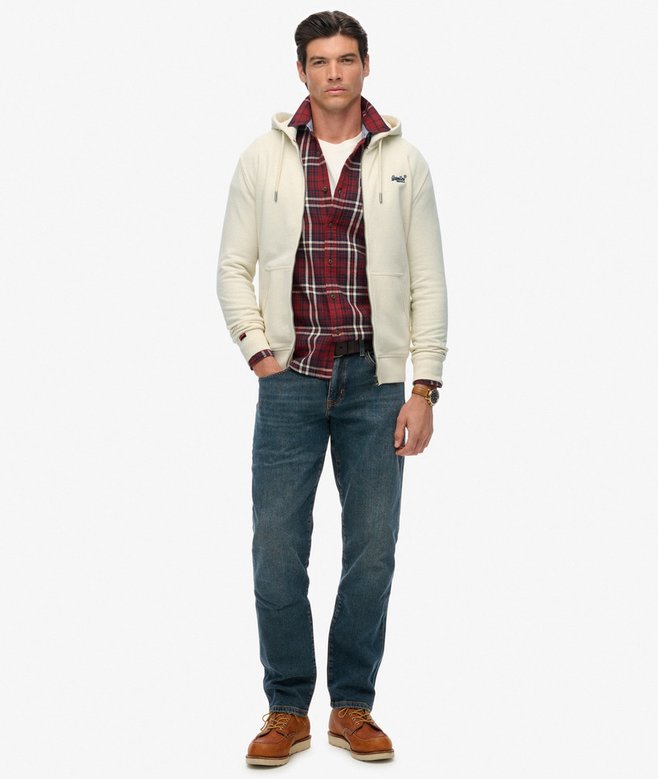 Superdry Essential Logo Half Brushed Zip Hoodie