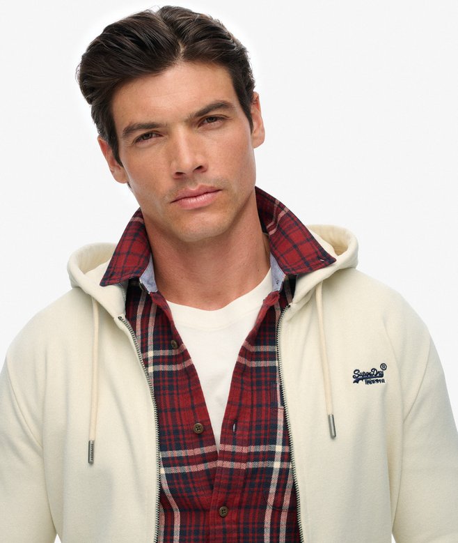 Superdry Essential Logo Half Brushed Zip Hoodie