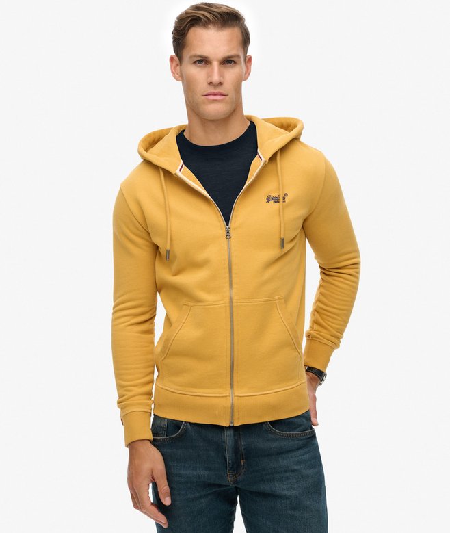 superdry Essential Logo Half Brushed Zip Hoodie