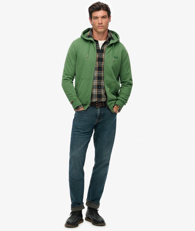 Superdry Essential Logo Half Brushed Zip Hoodie