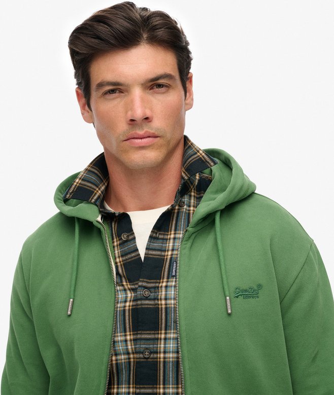 Superdry Essential Logo Half Brushed Zip Hoodie