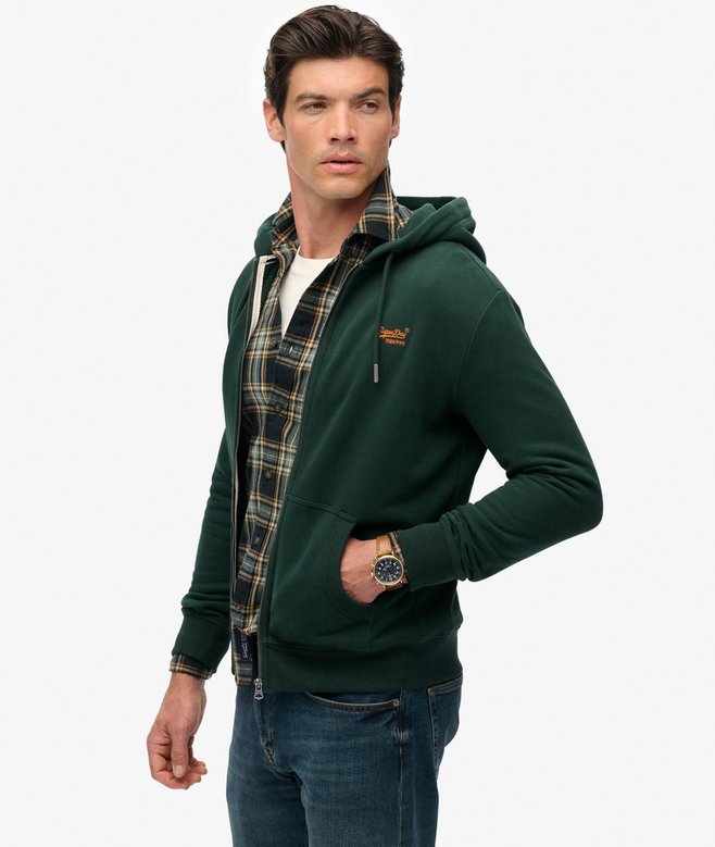 Superdry Essential Logo Half Brushed Zip Hoodie