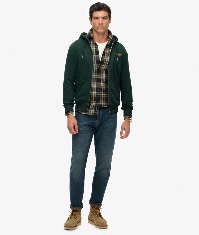 Superdry Essential Logo Half Brushed Zip Hoodie