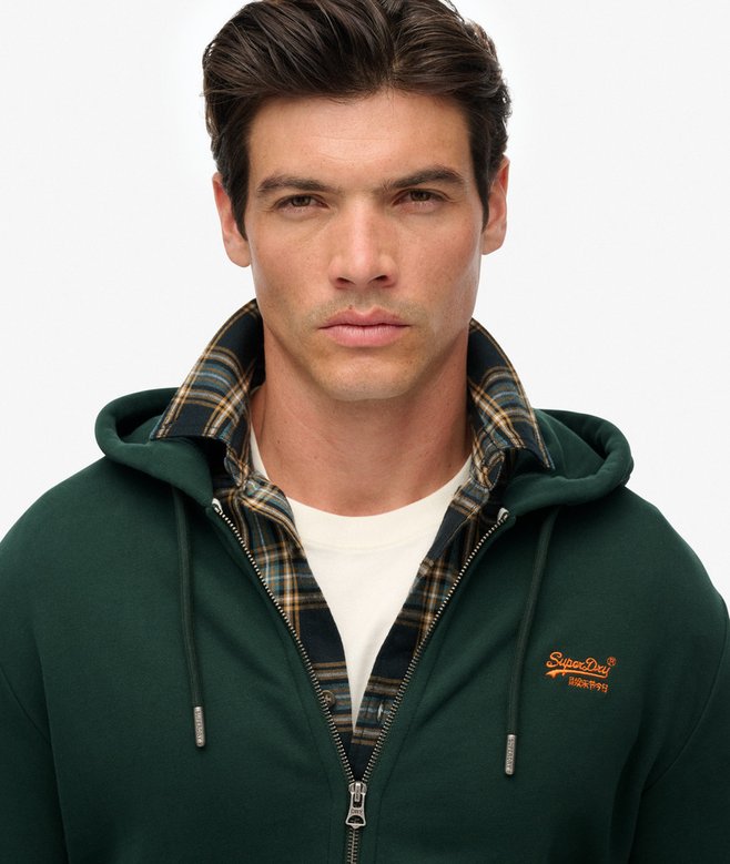 Superdry Essential Logo Half Brushed Zip Hoodie