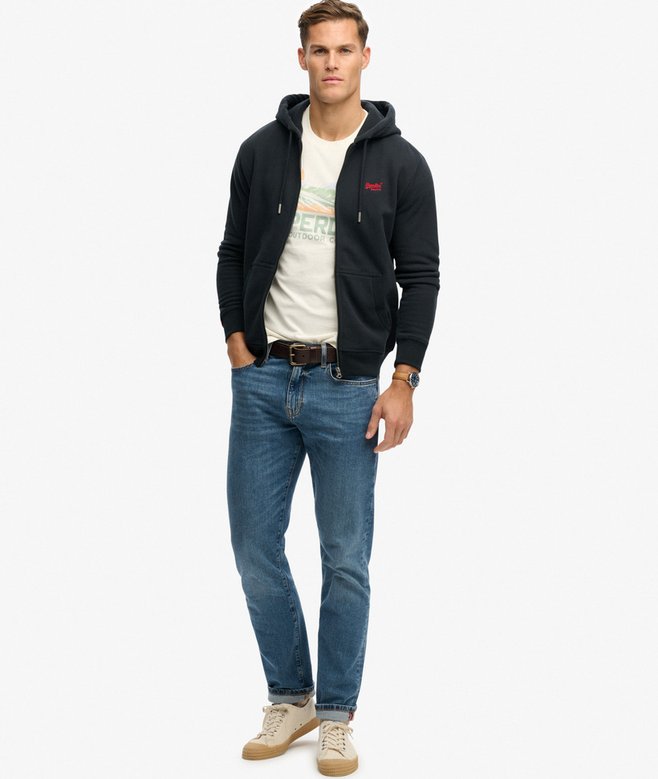 Superdry Essential Logo Half Brushed Zip Hoodie