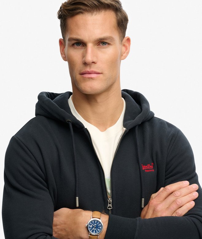 Superdry Essential Logo Half Brushed Zip Hoodie