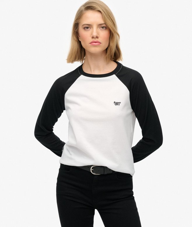 superdry Essential Logo Long Sleeve Baseball Top
