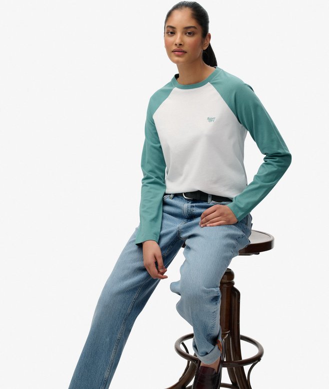 Superdry Essential Logo Long Sleeve Baseball Top