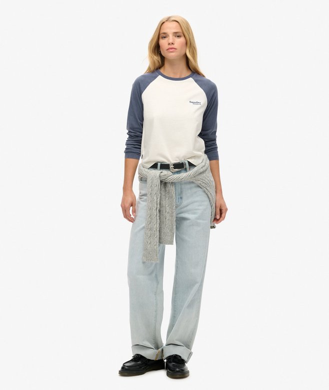 Superdry Essential Logo Long Sleeve Baseball Top