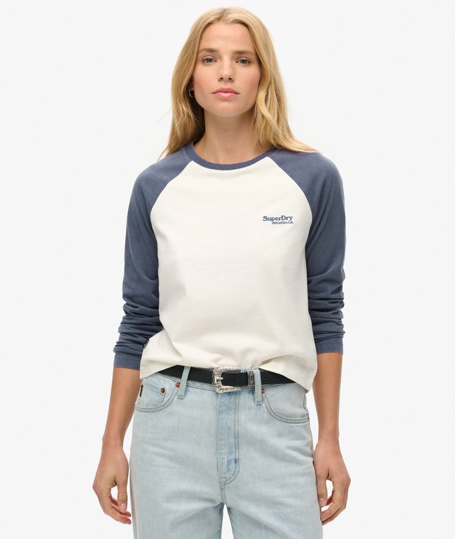 superdry Essential Logo Long Sleeve Baseball Top