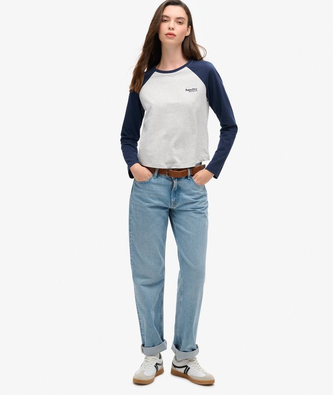 Superdry Essential Logo Long Sleeve Baseball Top