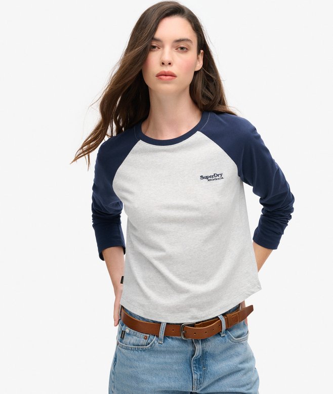superdry Essential Logo Long Sleeve Baseball Top