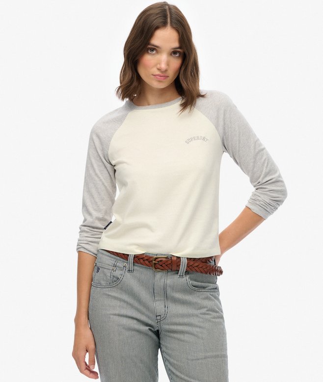 superdry Essential Logo Long Sleeve Baseball Top