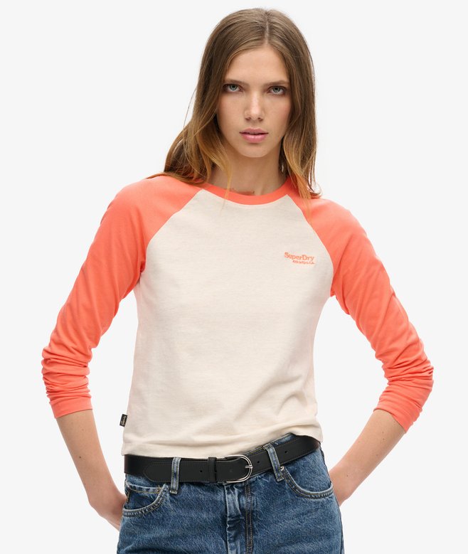 superdry Essential Logo Long Sleeve Baseball Top