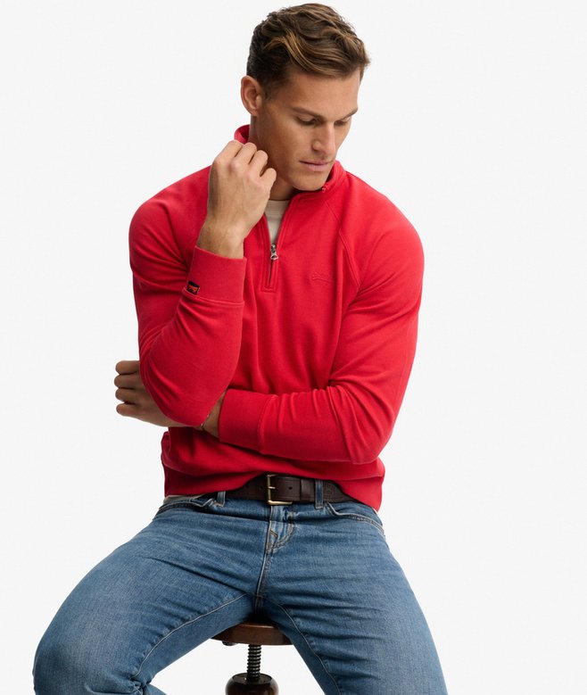 Superdry Essential Logo Raglan Henley Sweatshirt